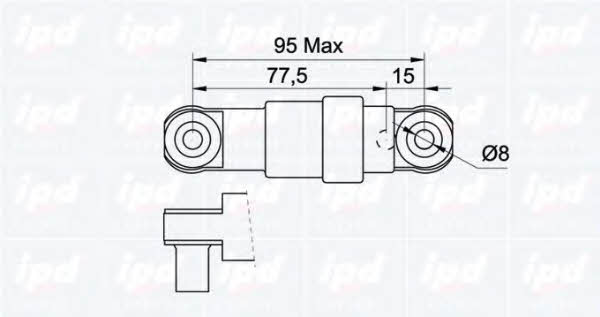 IPD 13-0483 Poly V-belt tensioner shock absorber (drive) 130483