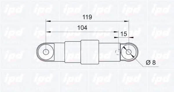 IPD 13-0650 Poly V-belt tensioner shock absorber (drive) 130650