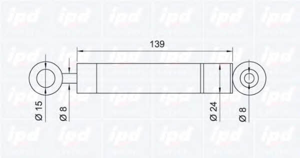 IPD 13-0714 Poly V-belt tensioner shock absorber (drive) 130714