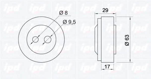 IPD 14-0028 V-ribbed belt tensioner (drive) roller 140028
