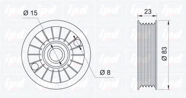 IPD 14-0031 V-ribbed belt tensioner (drive) roller 140031