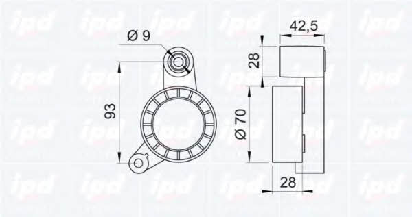 IPD 14-0039 V-ribbed belt tensioner (drive) roller 140039