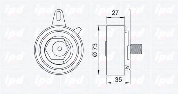 IPD 14-0047 Tensioner pulley, timing belt 140047