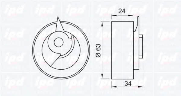 IPD 14-0049 Tensioner pulley, timing belt 140049