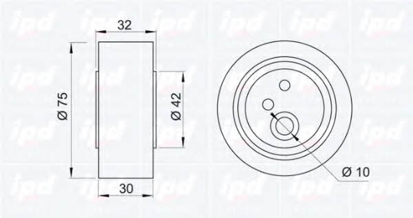 IPD 14-0064 V-ribbed belt tensioner (drive) roller 140064