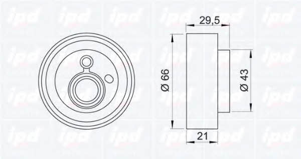IPD 14-0076 Tensioner pulley, timing belt 140076