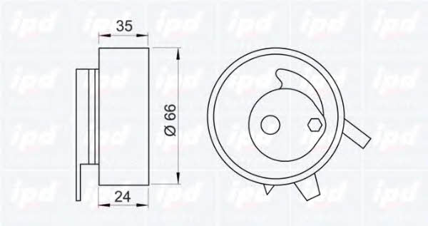 IPD 14-0084 Tensioner pulley, timing belt 140084