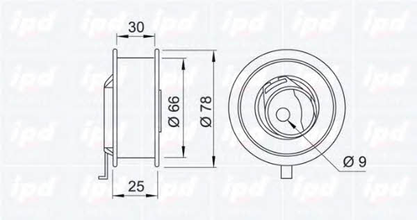 IPD 14-0096 Tensioner pulley, timing belt 140096
