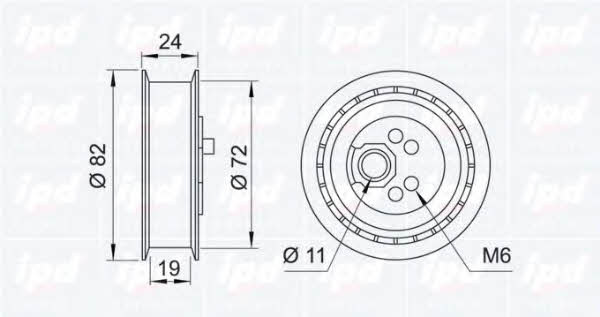 IPD 14-0101 Tensioner pulley, timing belt 140101