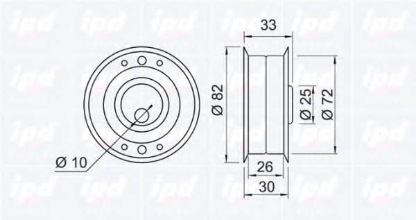 IPD 14-0102 Tensioner pulley, timing belt 140102