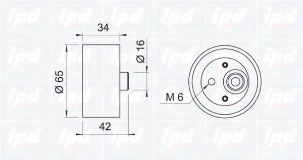 IPD 14-0106 Tensioner pulley, timing belt 140106