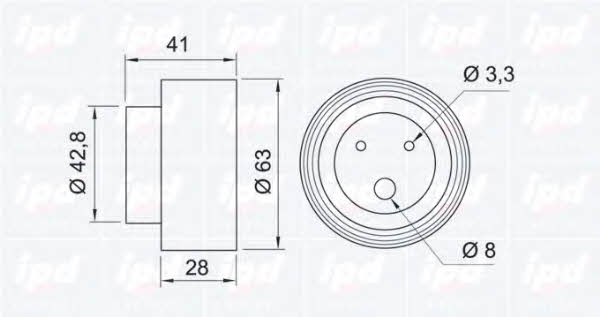 140115 IPD Timing belt tensioner pulley
