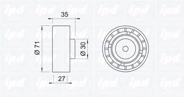 IPD 14-0117 Tensioner pulley, timing belt 140117
