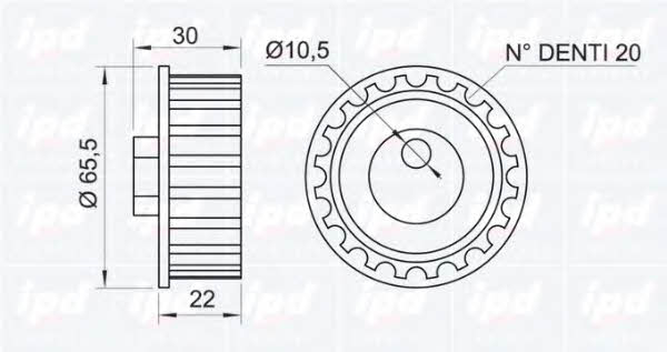 IPD 14-0125 Tensioner pulley, timing belt 140125