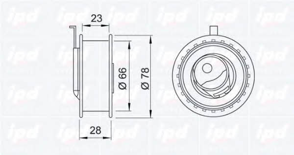 IPD 14-0126 Tensioner pulley, timing belt 140126