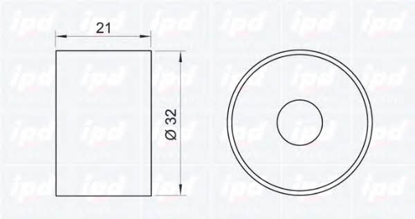 IPD 14-0131 Tensioner pulley, timing belt 140131