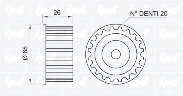 IPD 14-0132 Tensioner pulley, timing belt 140132