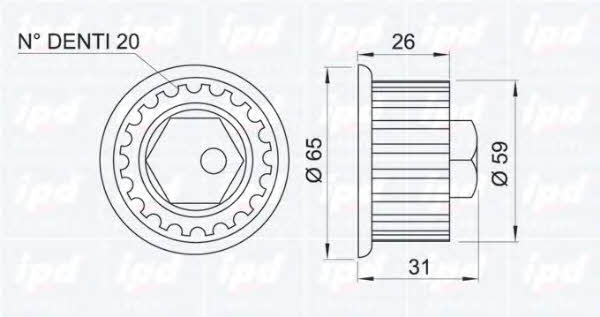 IPD 14-0136 Tensioner pulley, timing belt 140136