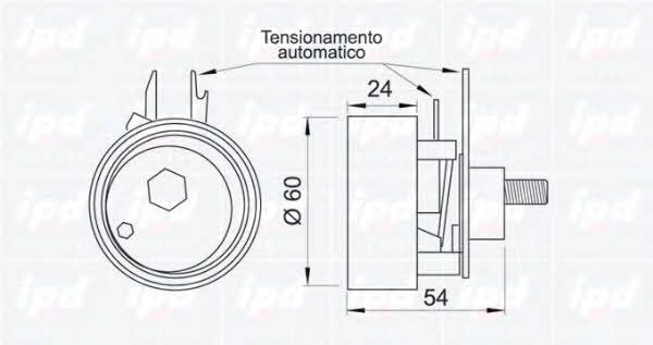 IPD 14-0142 Tensioner pulley, timing belt 140142