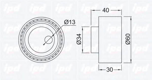 IPD 14-0149 Tensioner pulley, timing belt 140149