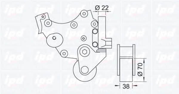 IPD 14-0151 Tensioner pulley, timing belt 140151