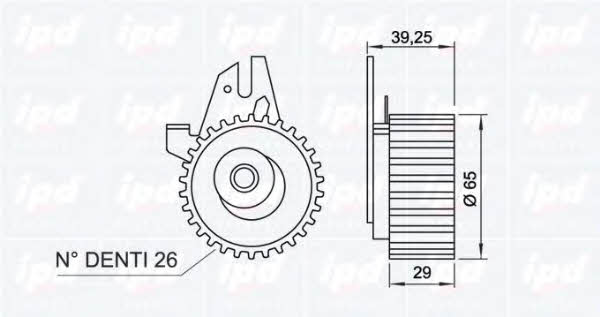 IPD 14-0161 Tensioner pulley, timing belt 140161