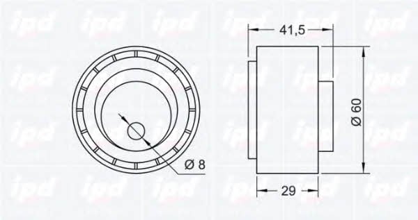 IPD 14-0162 Tensioner pulley, timing belt 140162