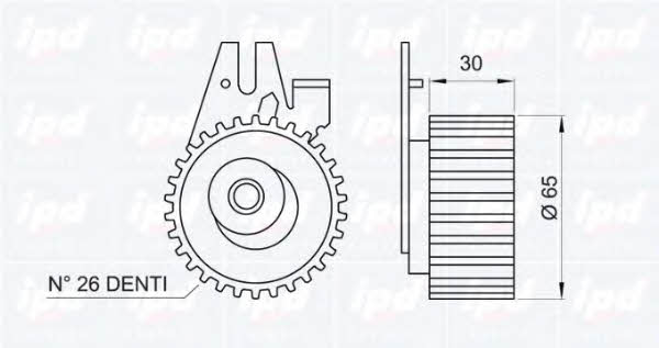 IPD 14-0163 Tensioner pulley, timing belt 140163