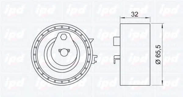 IPD 14-0164 Tensioner pulley, timing belt 140164