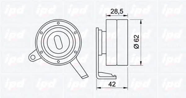 IPD 14-0183 Tensioner pulley, timing belt 140183