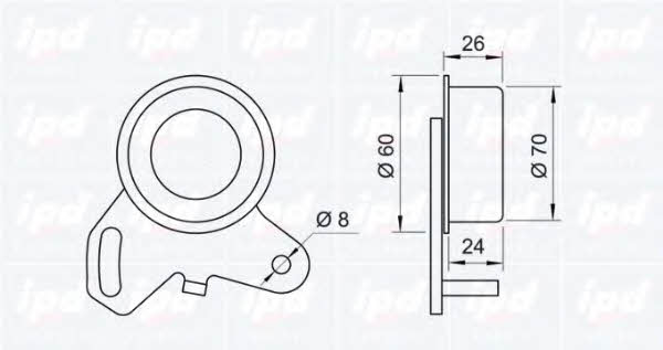IPD 14-0185 Tensioner pulley, timing belt 140185