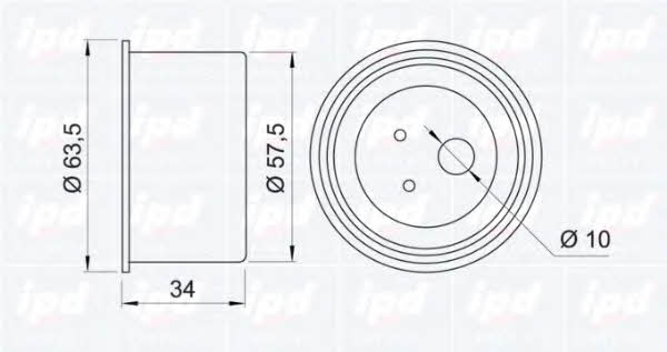 IPD 14-0188 Tensioner pulley, timing belt 140188