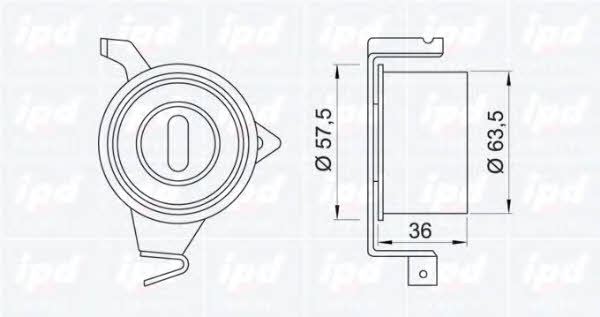 IPD 14-0189 Tensioner pulley, timing belt 140189
