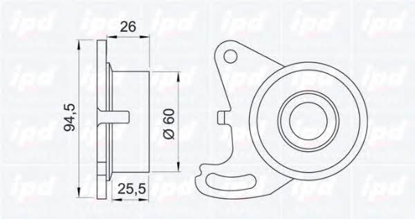 IPD 14-0191 Tensioner pulley, timing belt 140191