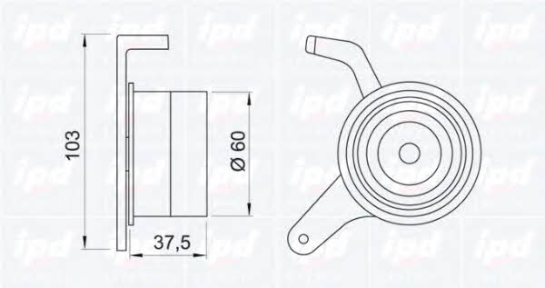 IPD 14-0192 Tensioner pulley, timing belt 140192