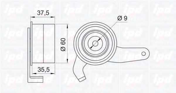 IPD 14-0195 Tensioner pulley, timing belt 140195