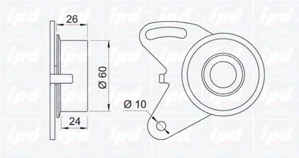 IPD 14-0196 Tensioner pulley, timing belt 140196