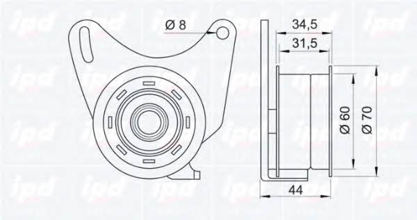 IPD 14-0198 Tensioner pulley, timing belt 140198