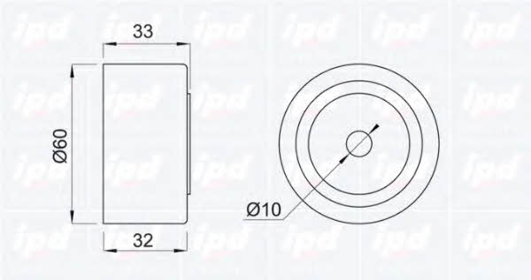 IPD 14-0200 Tensioner pulley, timing belt 140200