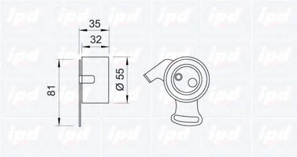 140205 IPD Timing belt tensioner pulley