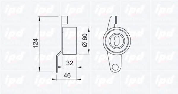 IPD 14-0209 Tensioner pulley, timing belt 140209
