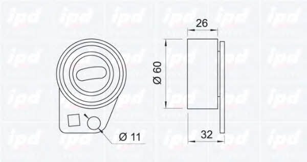 IPD 14-0216 Tensioner pulley, timing belt 140216