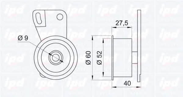IPD 14-0218 Tensioner pulley, timing belt 140218