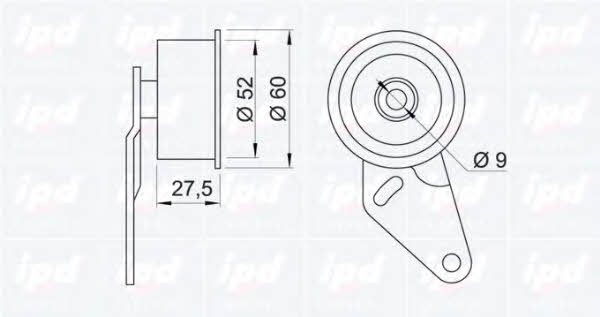 IPD 14-0219 Tensioner pulley, timing belt 140219