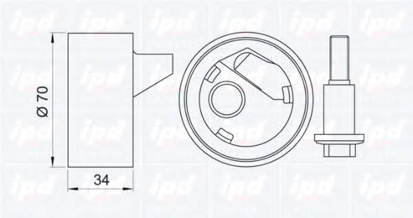 IPD 14-0220 Tensioner pulley, timing belt 140220