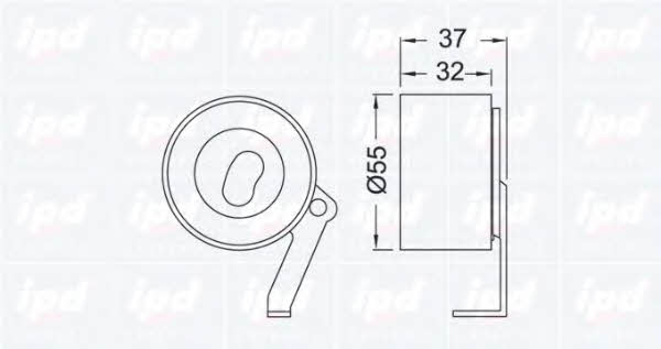 IPD 14-0224 Tensioner pulley, timing belt 140224