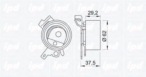 IPD 14-0229 Tensioner pulley, timing belt 140229