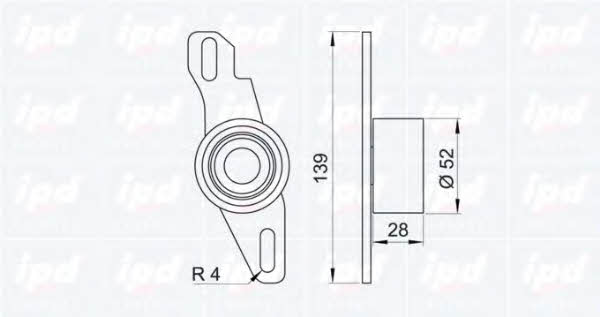 IPD 14-0230 Tensioner pulley, timing belt 140230