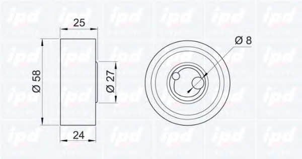 IPD 14-0231 Tensioner pulley, timing belt 140231
