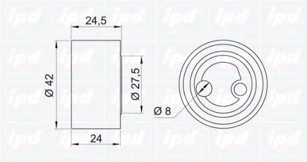IPD 14-0234 Tensioner pulley, timing belt 140234